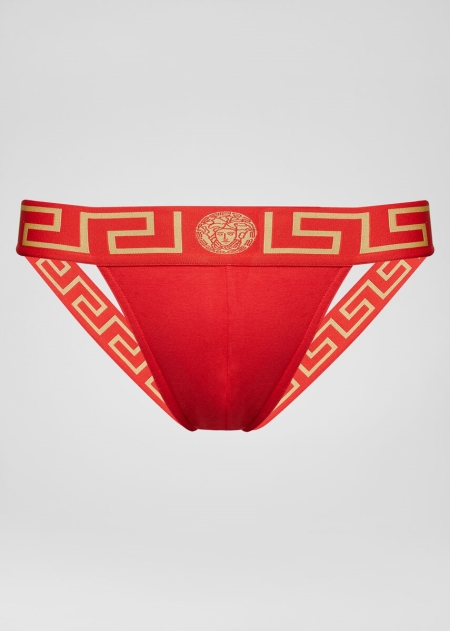 Chiloti Versace Greca Border Jockstrap Barbati | EDMFVHU-93